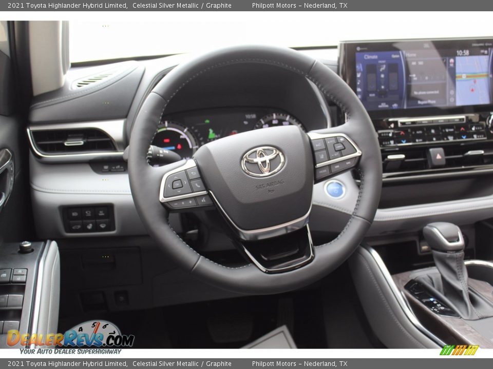 2021 Toyota Highlander Hybrid Limited Celestial Silver Metallic / Graphite Photo #22