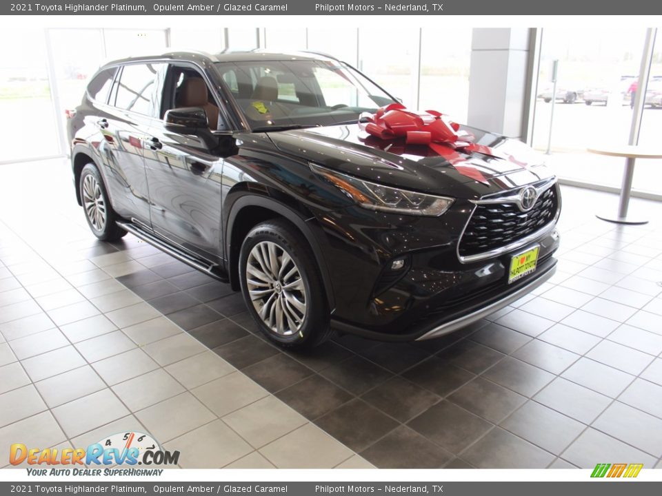 2021 Toyota Highlander Platinum Opulent Amber / Glazed Caramel Photo #2