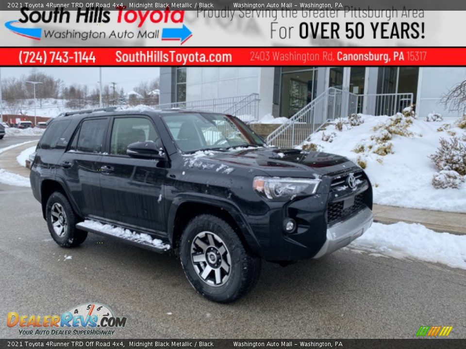 2021 Toyota 4Runner TRD Off Road 4x4 Midnight Black Metallic / Black Photo #1