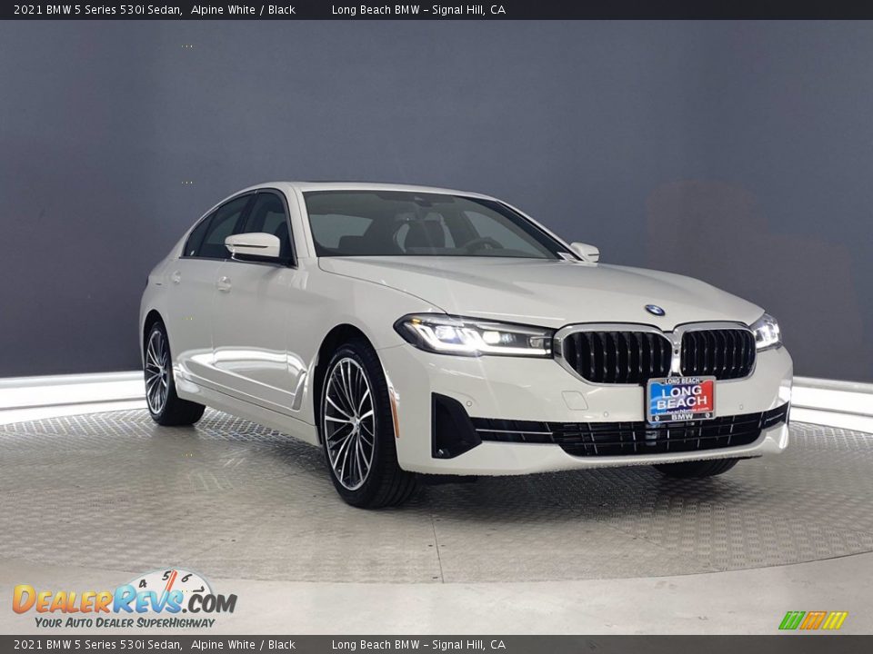 2021 BMW 5 Series 530i Sedan Alpine White / Black Photo #2