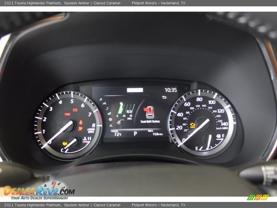 2021 Toyota Highlander Platinum Opulent Amber / Glazed Caramel Photo #11