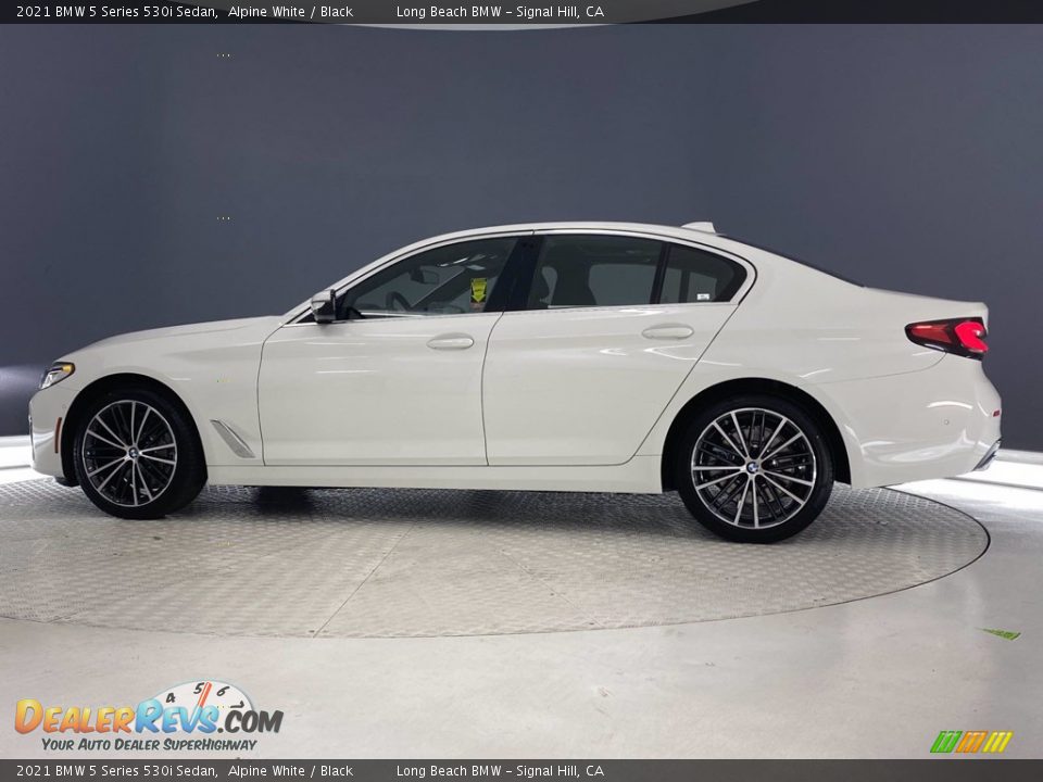 2021 BMW 5 Series 530i Sedan Alpine White / Black Photo #7