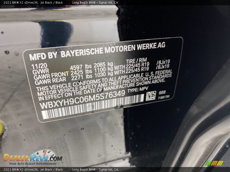 2021 BMW X2 sDrive28i Jet Black / Black Photo #25