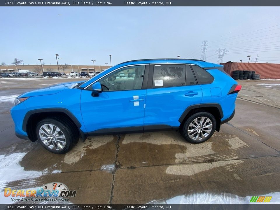 2021 Toyota RAV4 XLE Premium AWD Blue Flame / Light Gray Photo #1