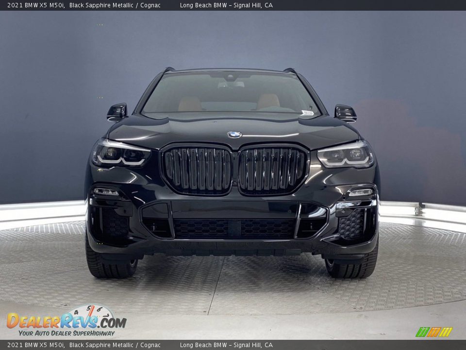 2021 BMW X5 M50i Black Sapphire Metallic / Cognac Photo #3
