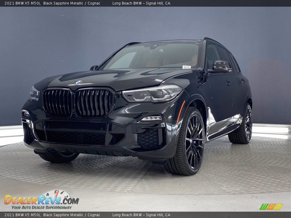 2021 BMW X5 M50i Black Sapphire Metallic / Cognac Photo #4