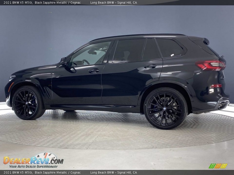 2021 BMW X5 M50i Black Sapphire Metallic / Cognac Photo #7