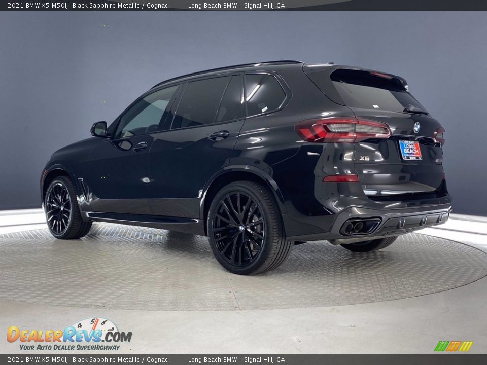 2021 BMW X5 M50i Black Sapphire Metallic / Cognac Photo #8