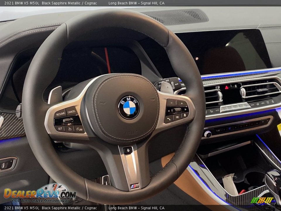 2021 BMW X5 M50i Black Sapphire Metallic / Cognac Photo #14