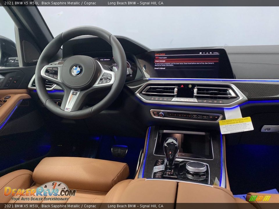 2021 BMW X5 M50i Black Sapphire Metallic / Cognac Photo #19