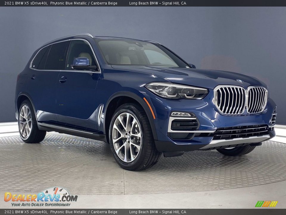 2021 BMW X5 sDrive40i Phytonic Blue Metallic / Canberra Beige Photo #1