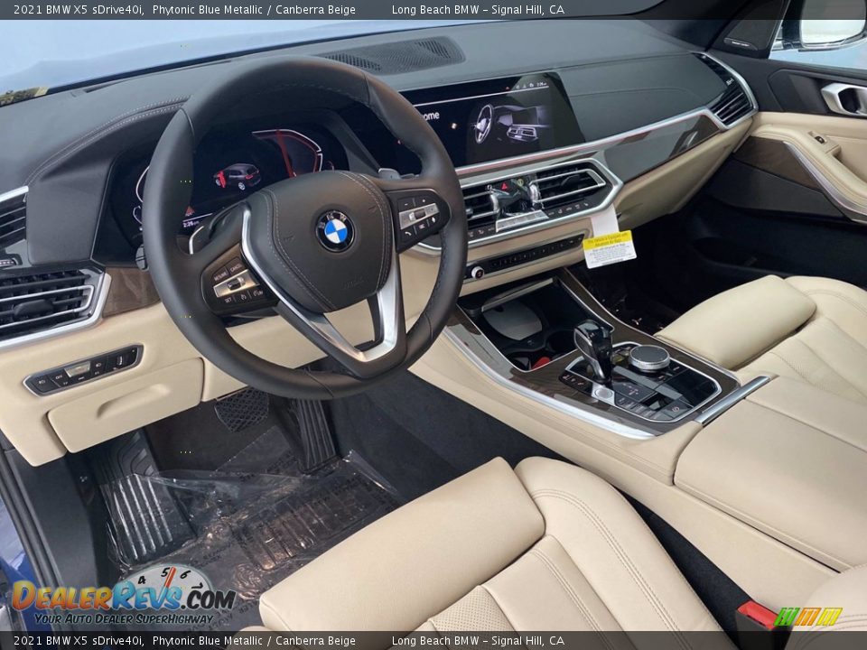 2021 BMW X5 sDrive40i Phytonic Blue Metallic / Canberra Beige Photo #2