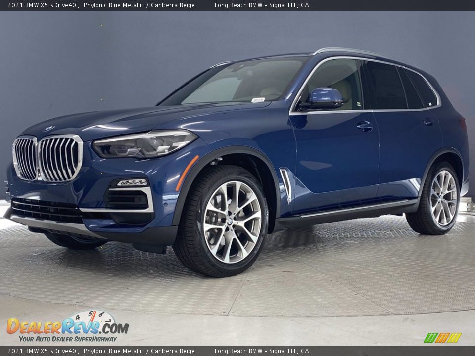 2021 BMW X5 sDrive40i Phytonic Blue Metallic / Canberra Beige Photo #6