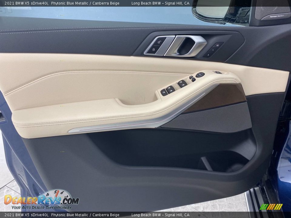 2021 BMW X5 sDrive40i Phytonic Blue Metallic / Canberra Beige Photo #14