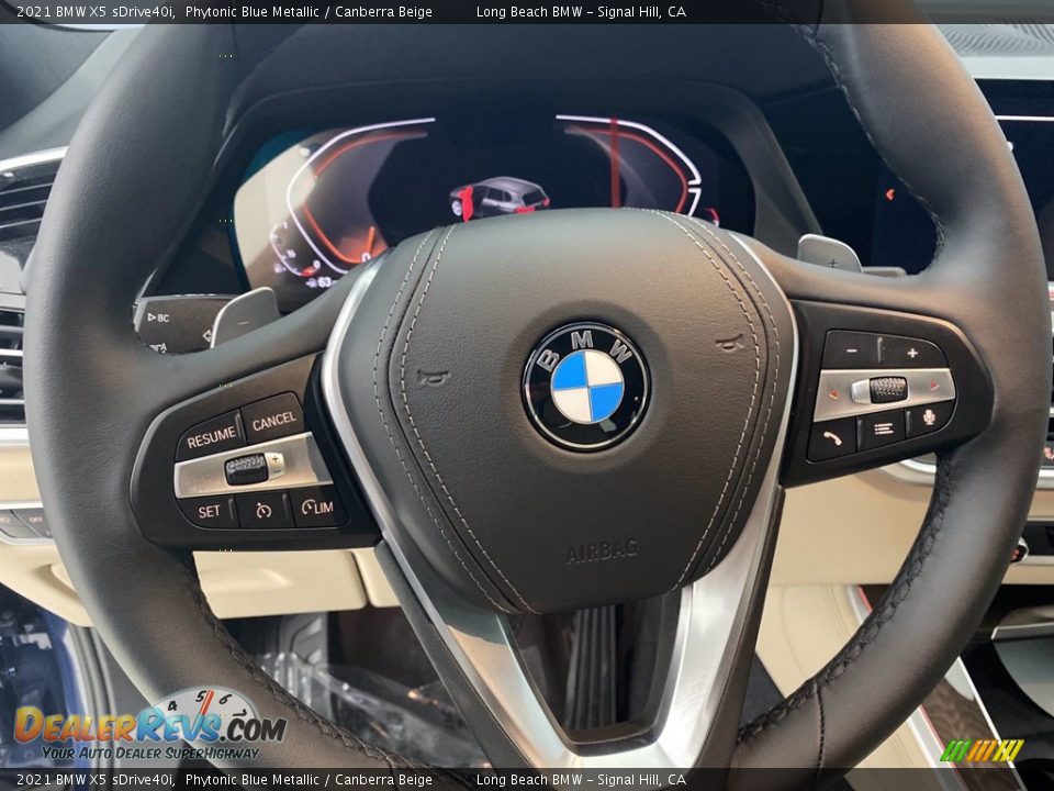 2021 BMW X5 sDrive40i Phytonic Blue Metallic / Canberra Beige Photo #17