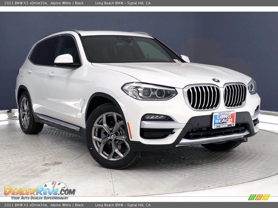 2021 BMW X3 xDrive30e Alpine White / Black Photo #1