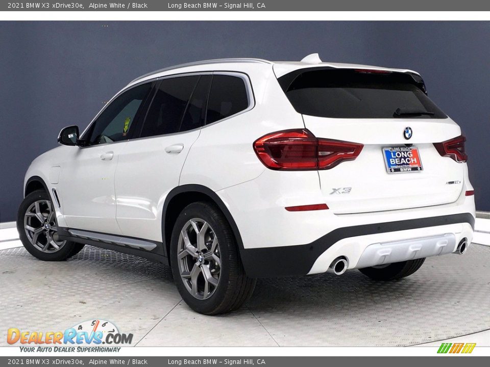 2021 BMW X3 xDrive30e Alpine White / Black Photo #3