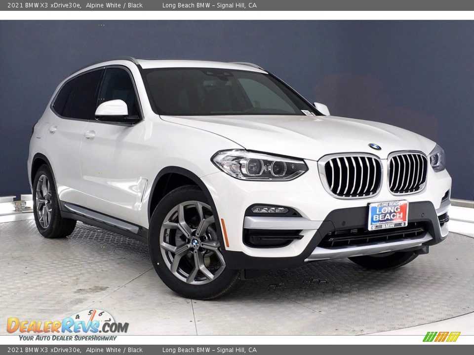 2021 BMW X3 xDrive30e Alpine White / Black Photo #17