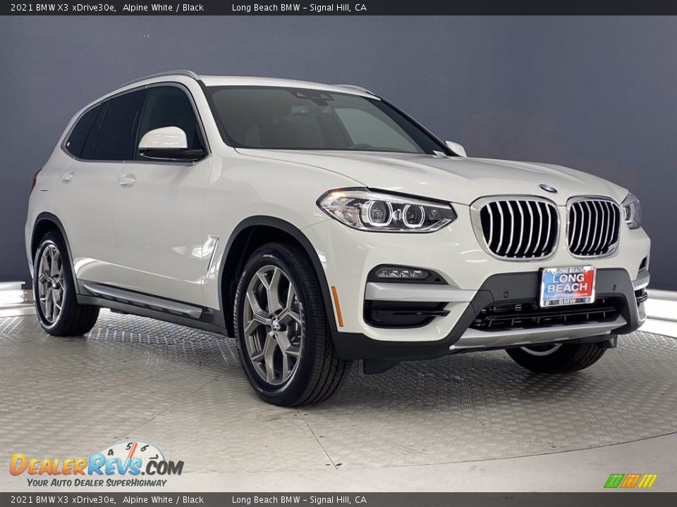 2021 BMW X3 xDrive30e Alpine White / Black Photo #1