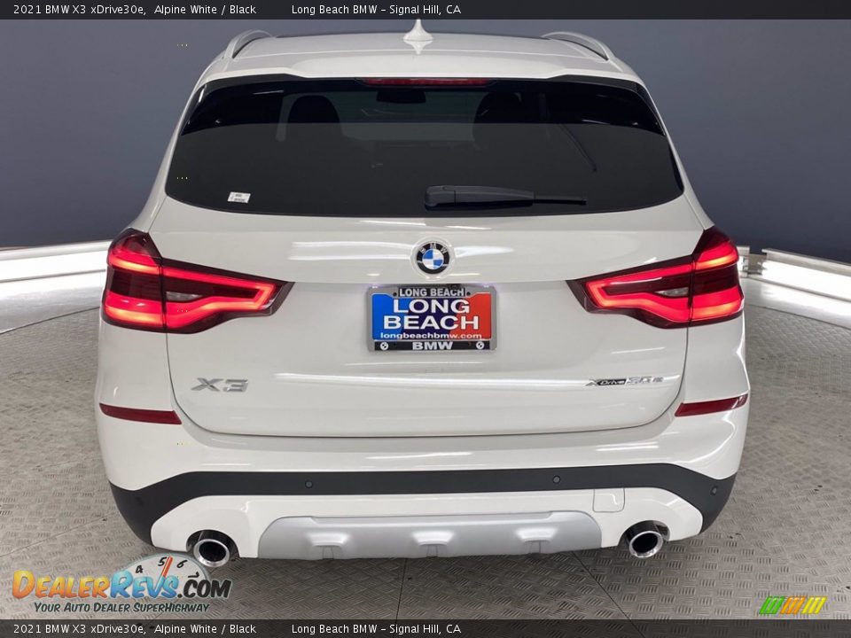 2021 BMW X3 xDrive30e Alpine White / Black Photo #10