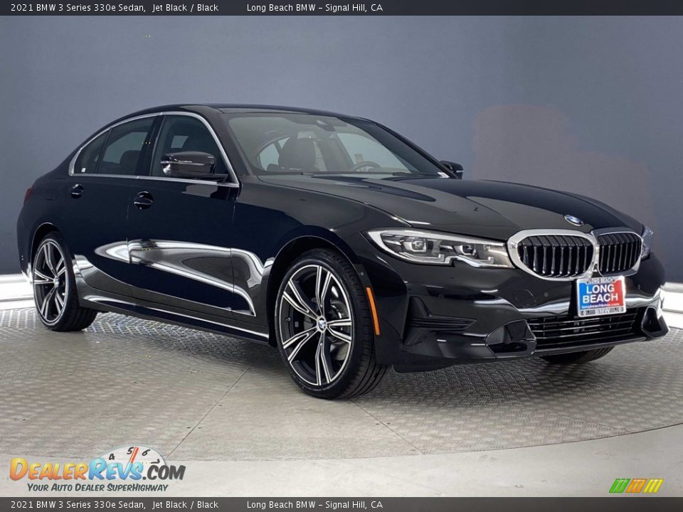 2021 BMW 3 Series 330e Sedan Jet Black / Black Photo #1