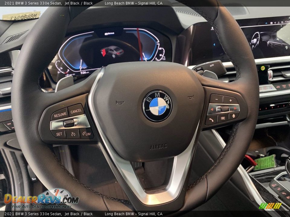 2021 BMW 3 Series 330e Sedan Jet Black / Black Photo #15