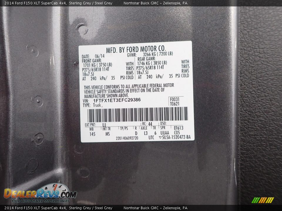 2014 Ford F150 XLT SuperCab 4x4 Sterling Grey / Steel Grey Photo #17