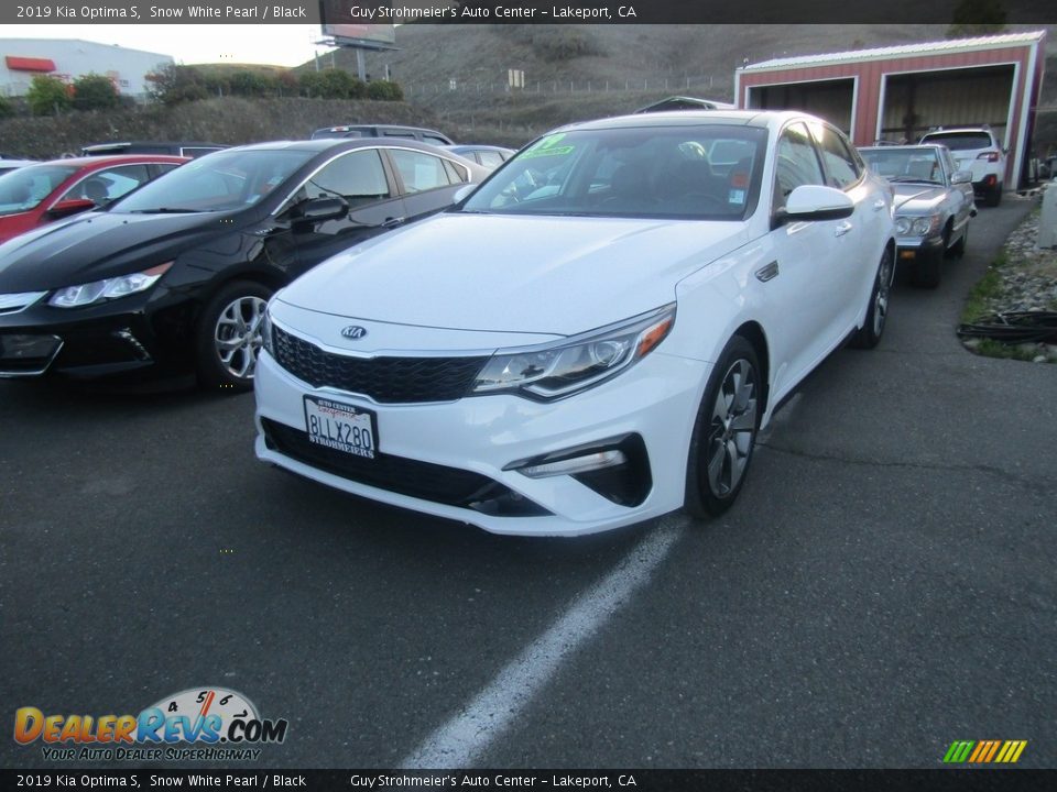 2019 Kia Optima S Snow White Pearl / Black Photo #2