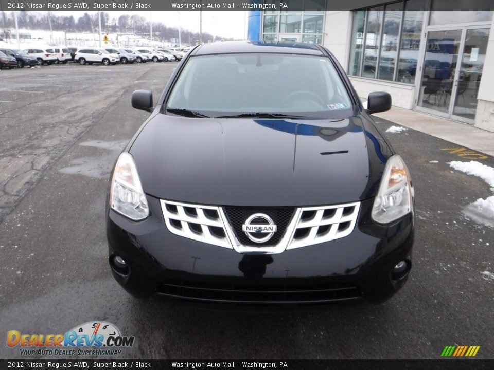 2012 Nissan Rogue S AWD Super Black / Black Photo #4