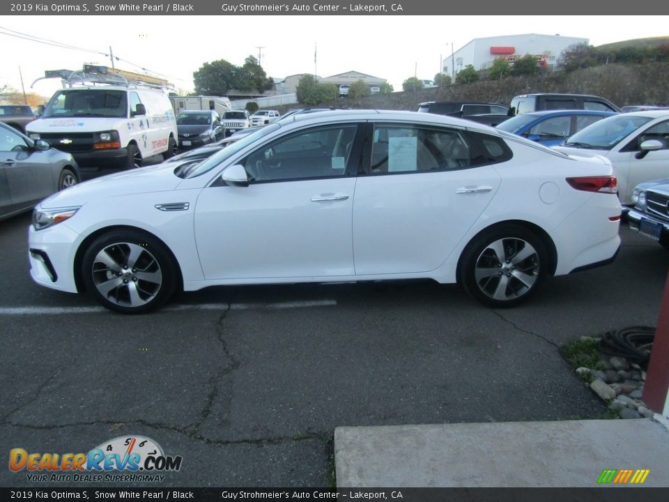 2019 Kia Optima S Snow White Pearl / Black Photo #4