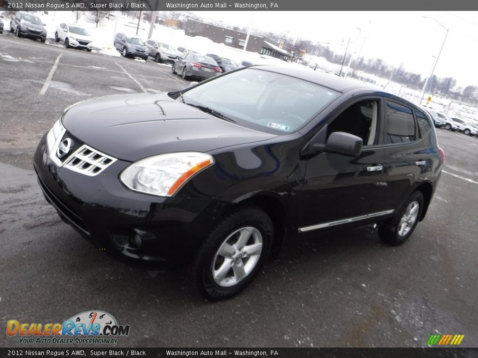 2012 Nissan Rogue S AWD Super Black / Black Photo #5