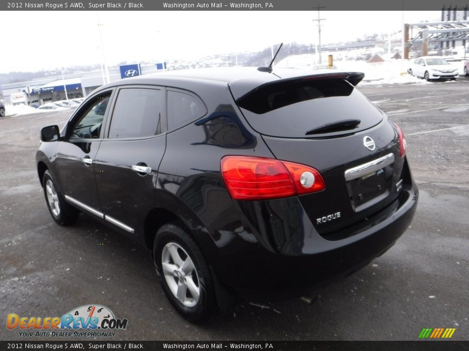 2012 Nissan Rogue S AWD Super Black / Black Photo #7