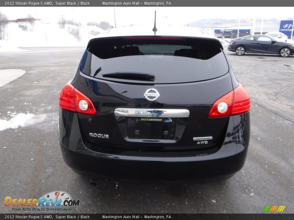 2012 Nissan Rogue S AWD Super Black / Black Photo #8