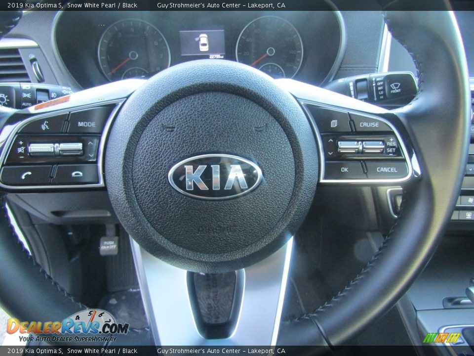 2019 Kia Optima S Snow White Pearl / Black Photo #8