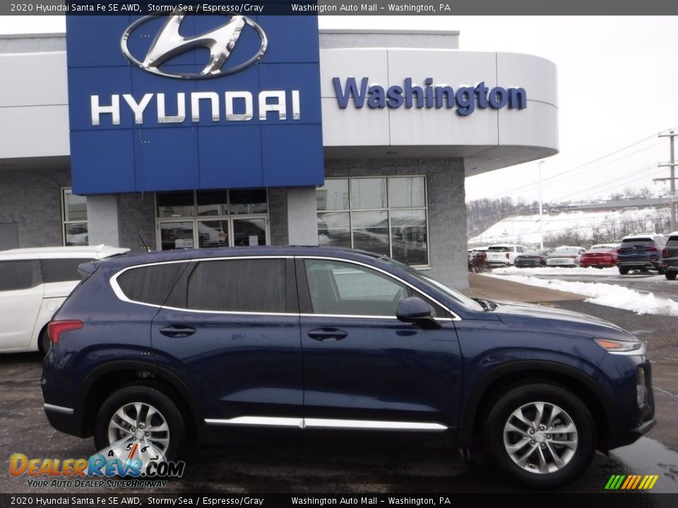 2020 Hyundai Santa Fe SE AWD Stormy Sea / Espresso/Gray Photo #2