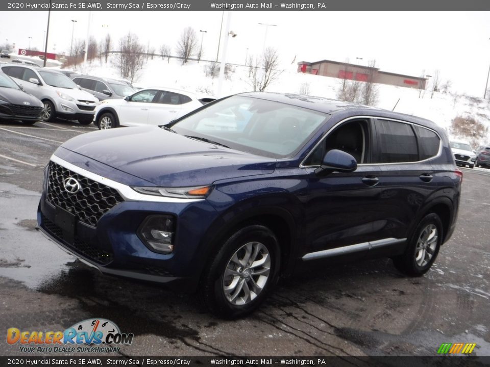 2020 Hyundai Santa Fe SE AWD Stormy Sea / Espresso/Gray Photo #5