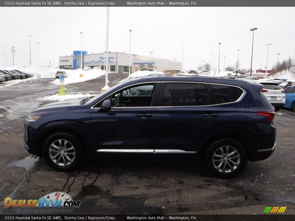 2020 Hyundai Santa Fe SE AWD Stormy Sea / Espresso/Gray Photo #6