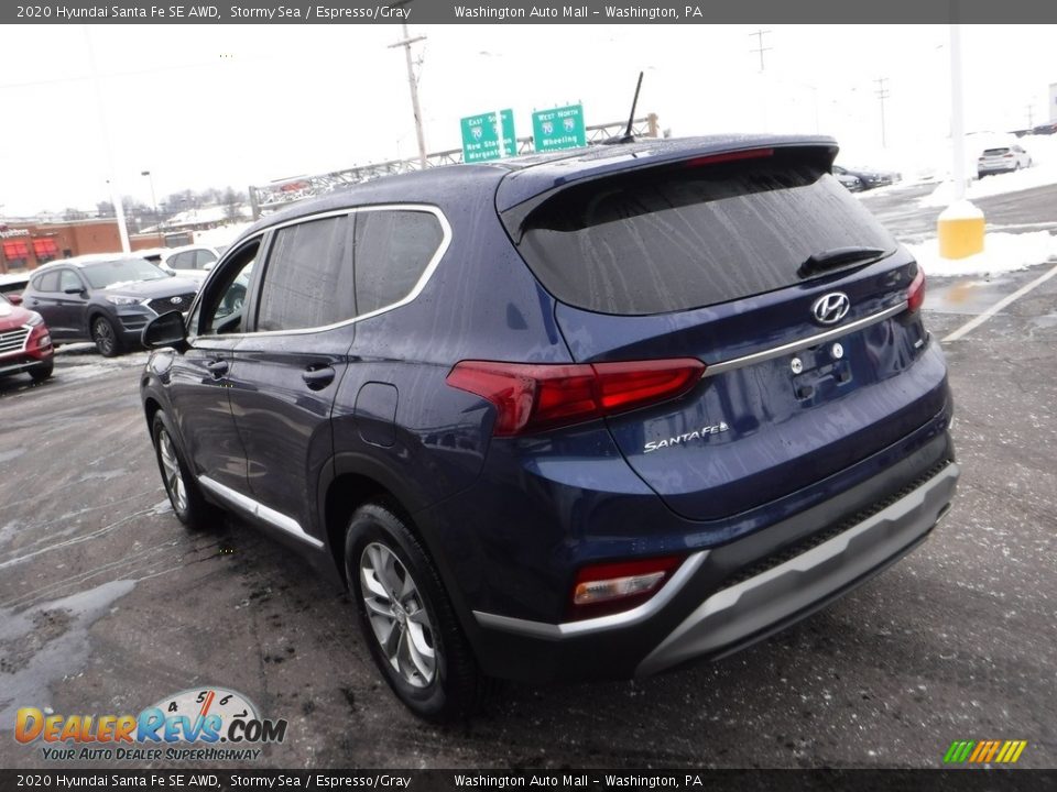 2020 Hyundai Santa Fe SE AWD Stormy Sea / Espresso/Gray Photo #7