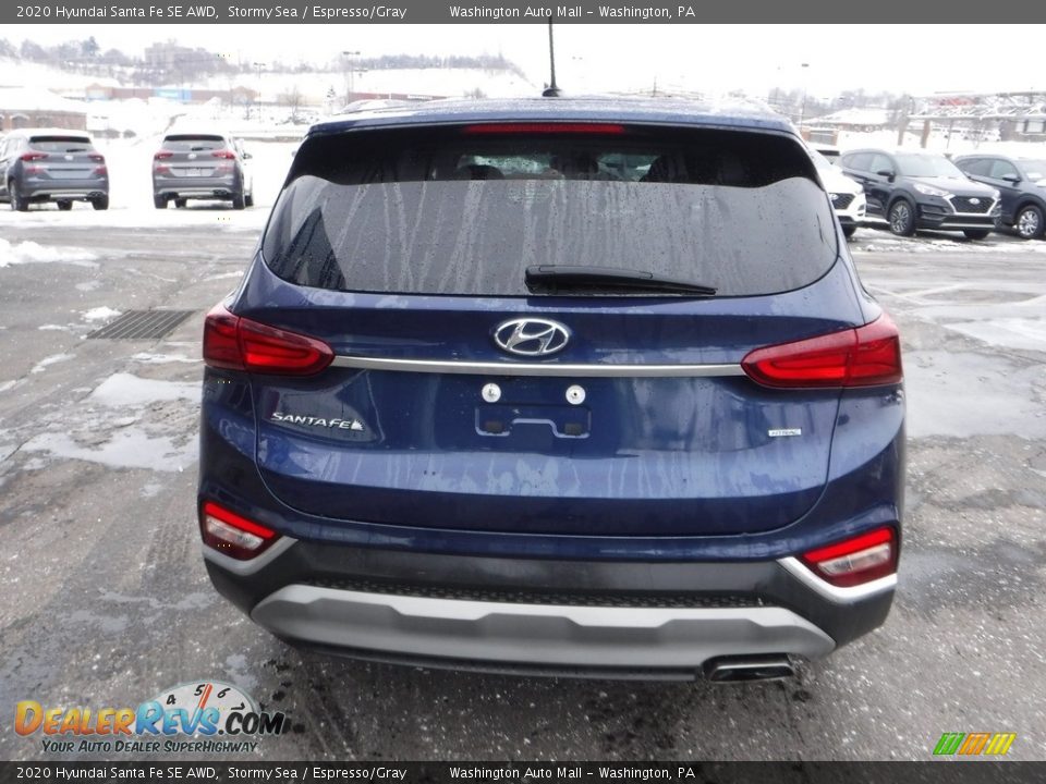 2020 Hyundai Santa Fe SE AWD Stormy Sea / Espresso/Gray Photo #8