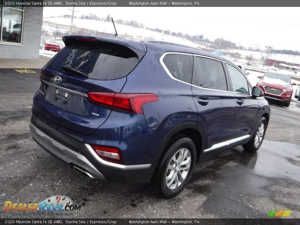 2020 Hyundai Santa Fe SE AWD Stormy Sea / Espresso/Gray Photo #9