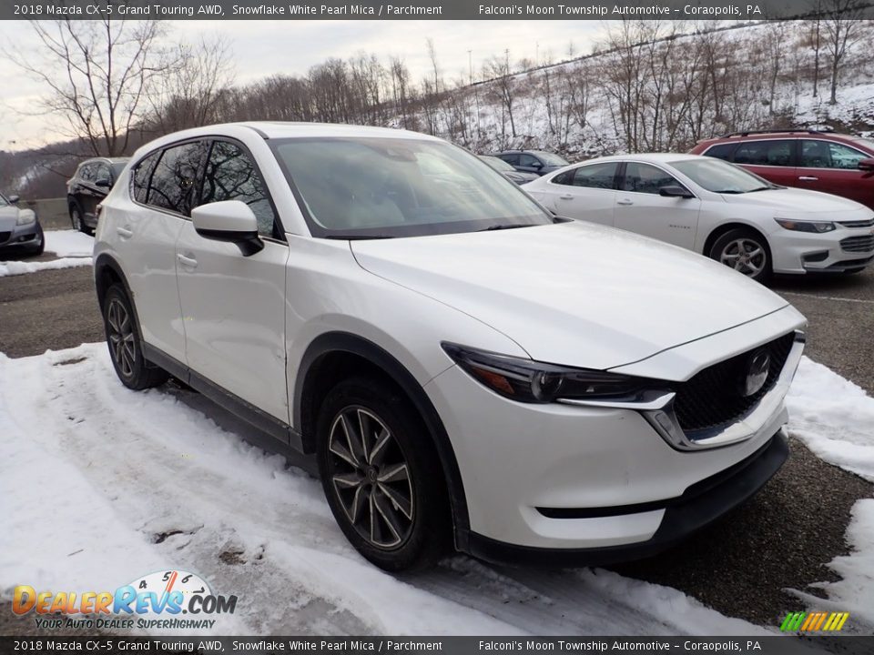 2018 Mazda CX-5 Grand Touring AWD Snowflake White Pearl Mica / Parchment Photo #5