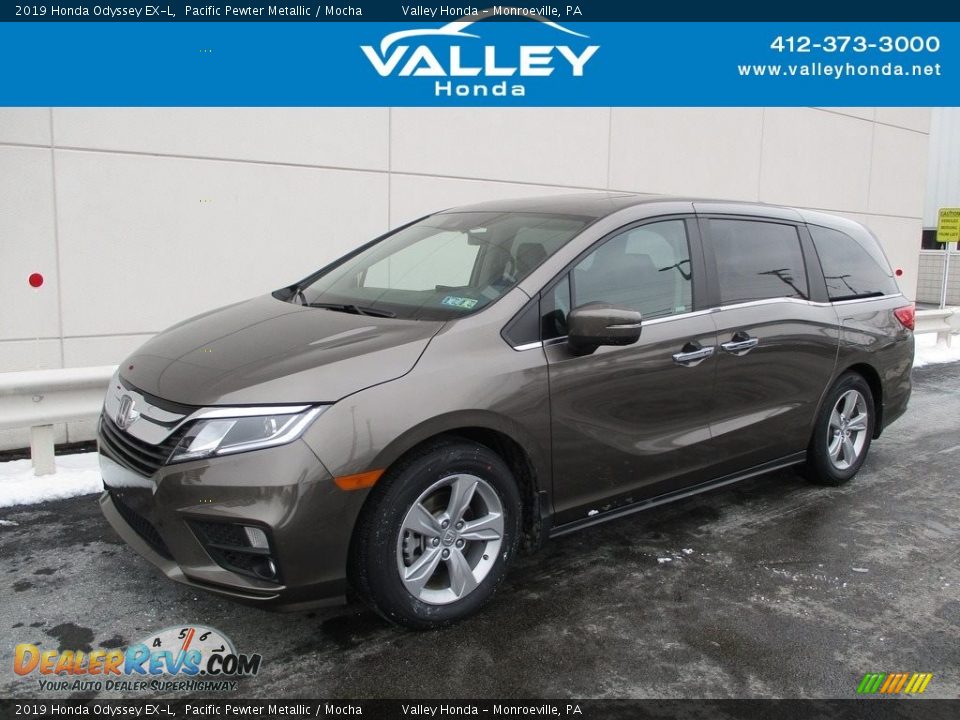 2019 Honda Odyssey EX-L Pacific Pewter Metallic / Mocha Photo #1