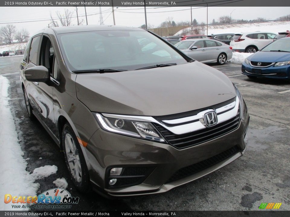 2019 Honda Odyssey EX-L Pacific Pewter Metallic / Mocha Photo #5