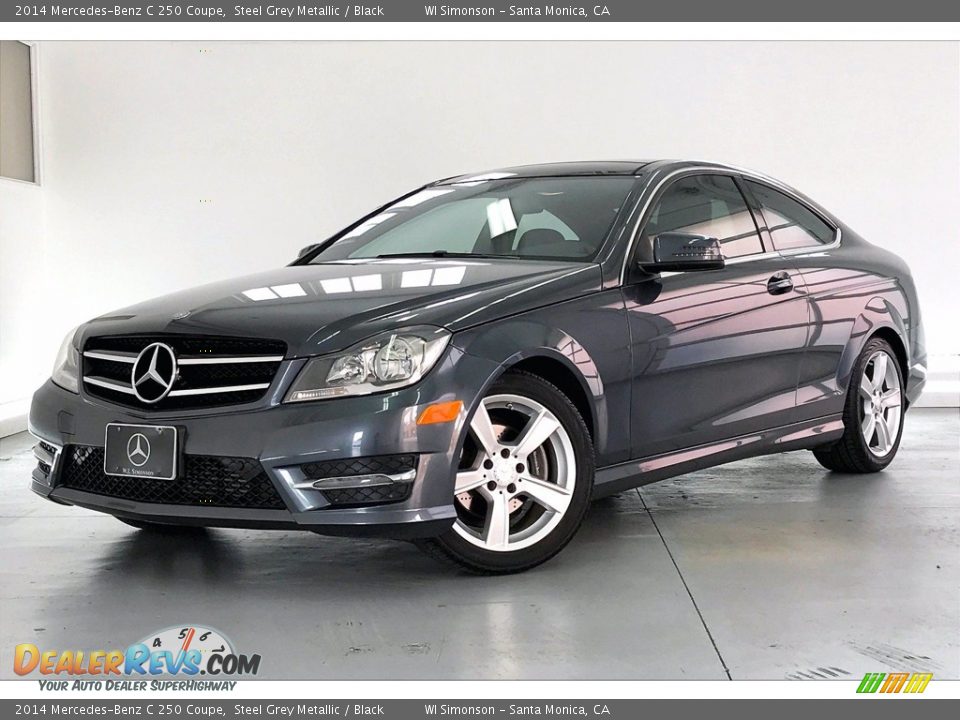 2014 Mercedes-Benz C 250 Coupe Steel Grey Metallic / Black Photo #12