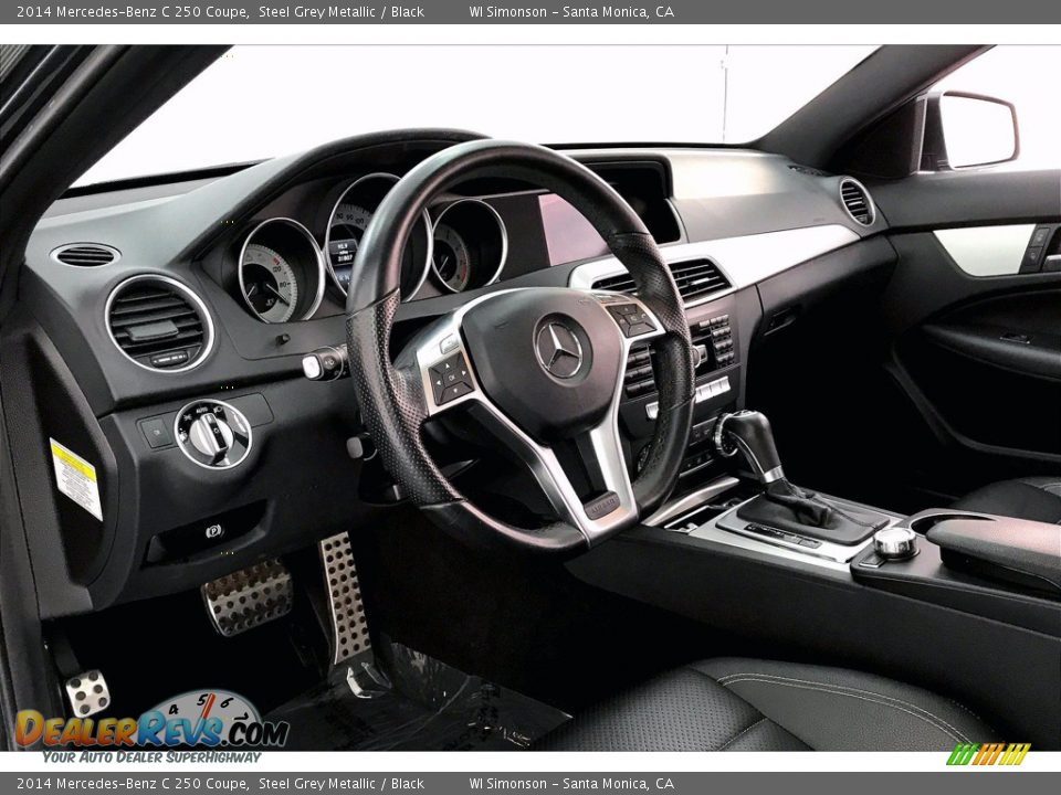 2014 Mercedes-Benz C 250 Coupe Steel Grey Metallic / Black Photo #14