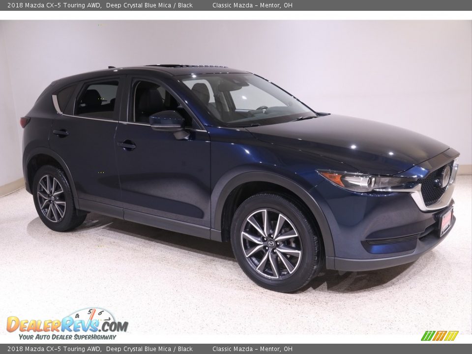 2018 Mazda CX-5 Touring AWD Deep Crystal Blue Mica / Black Photo #1