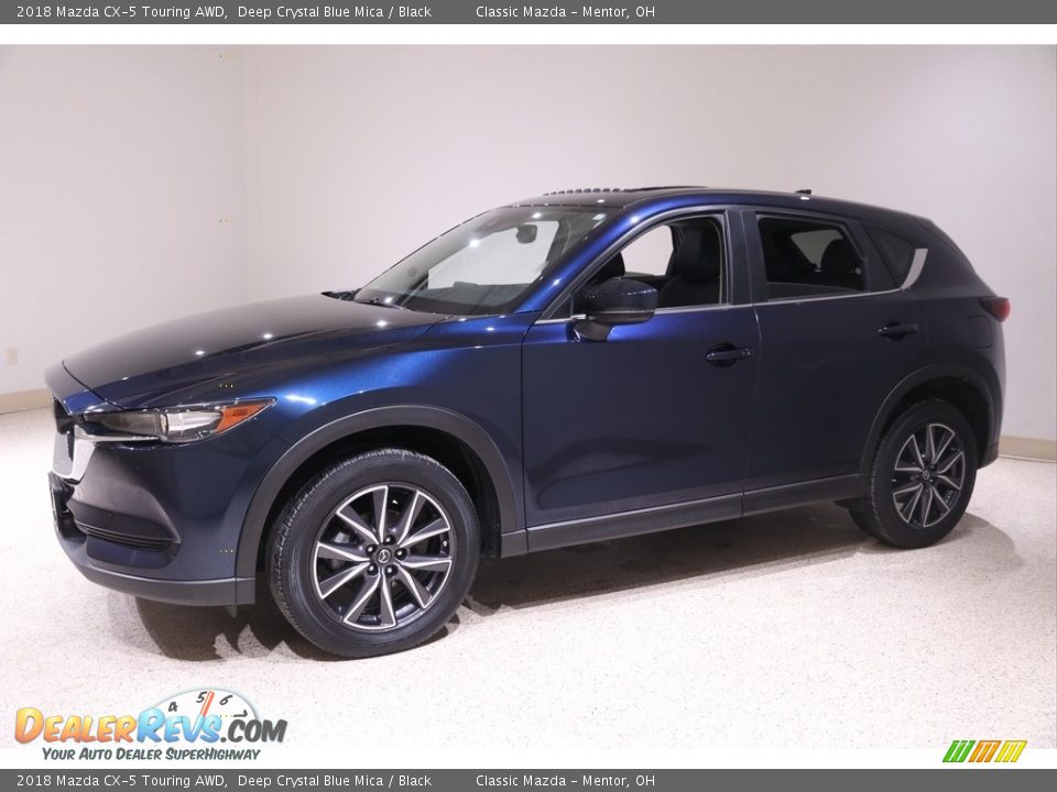 2018 Mazda CX-5 Touring AWD Deep Crystal Blue Mica / Black Photo #3