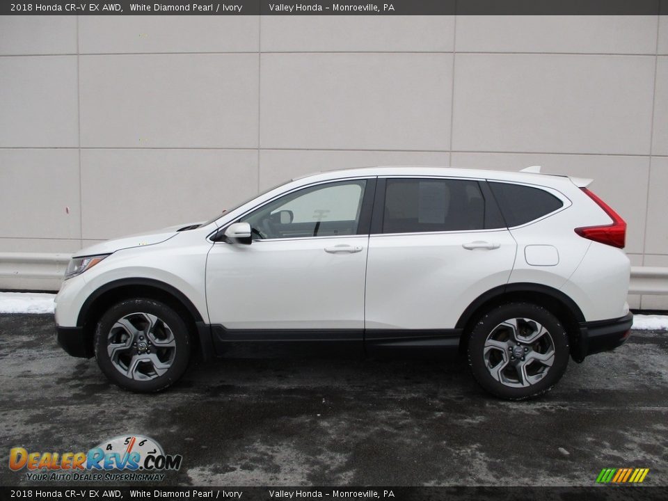 2018 Honda CR-V EX AWD White Diamond Pearl / Ivory Photo #2