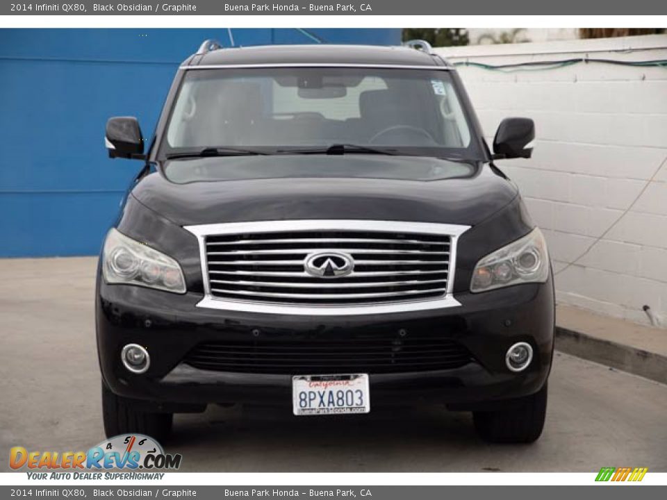 2014 Infiniti QX80 Black Obsidian / Graphite Photo #7