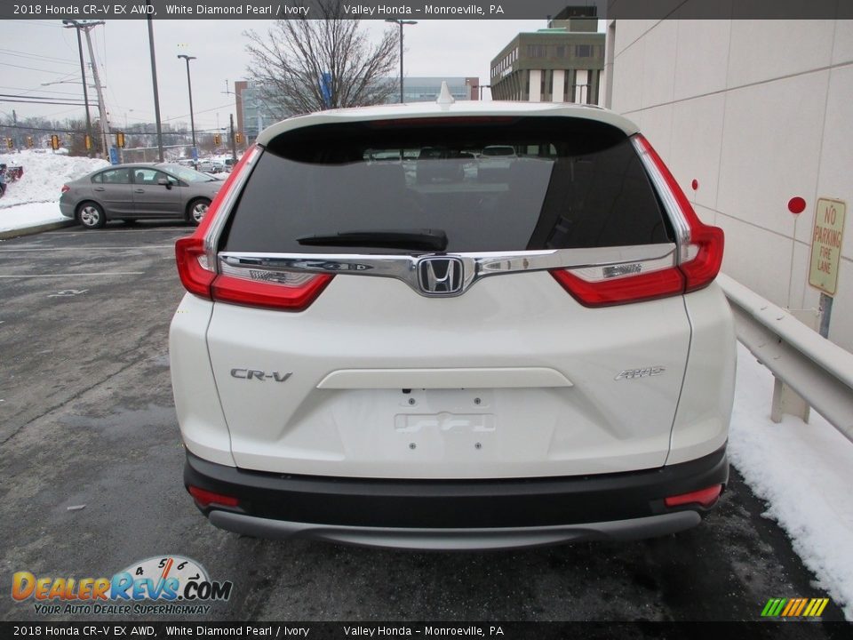 2018 Honda CR-V EX AWD White Diamond Pearl / Ivory Photo #4